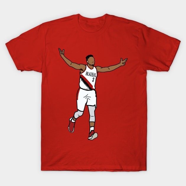 CJ McCollum - NBA Portland Trailblazers T-Shirt by xavierjfong